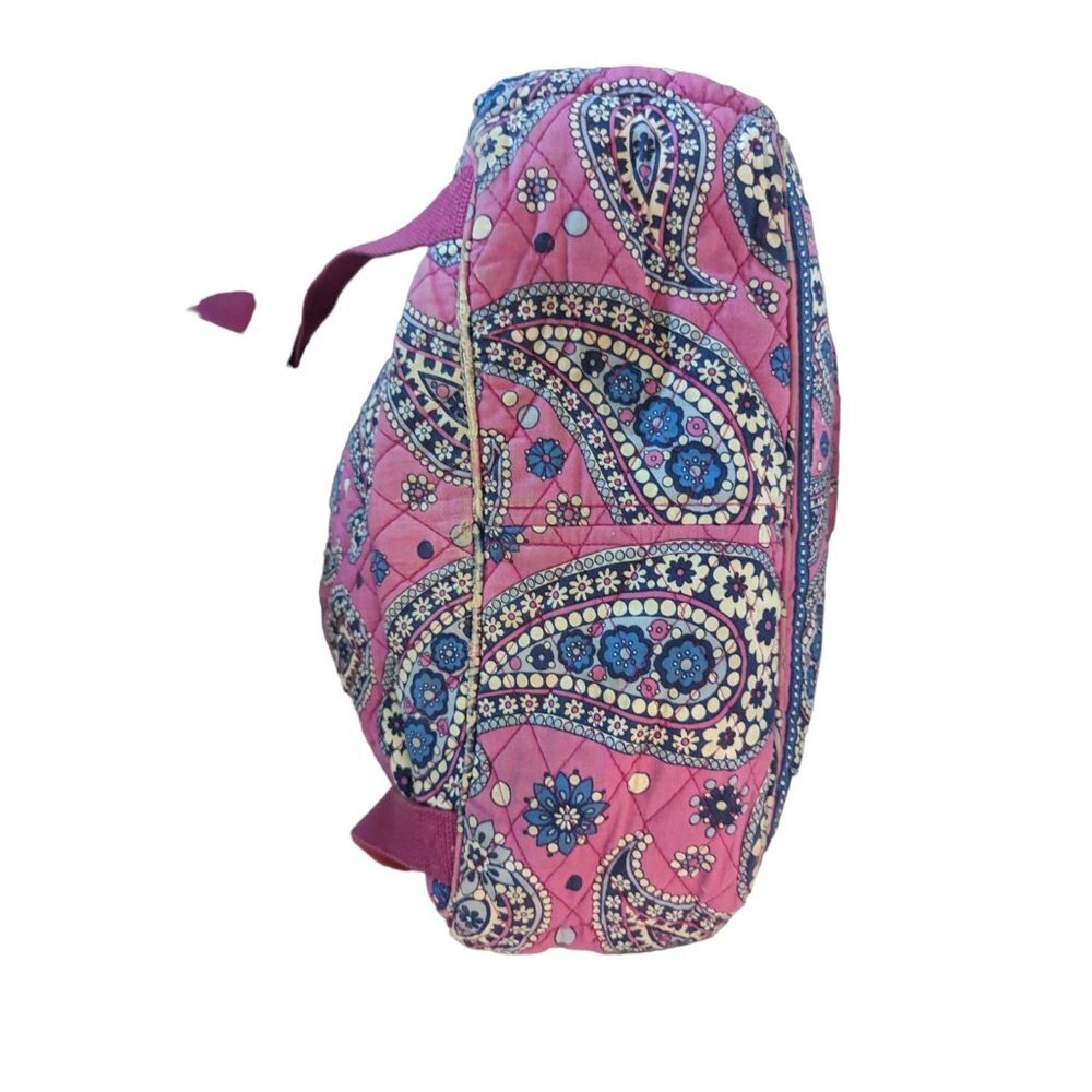 Vera Bradley Backpack Boysenberry Paisley Quilted Pink Blue - Picture 13 of 16